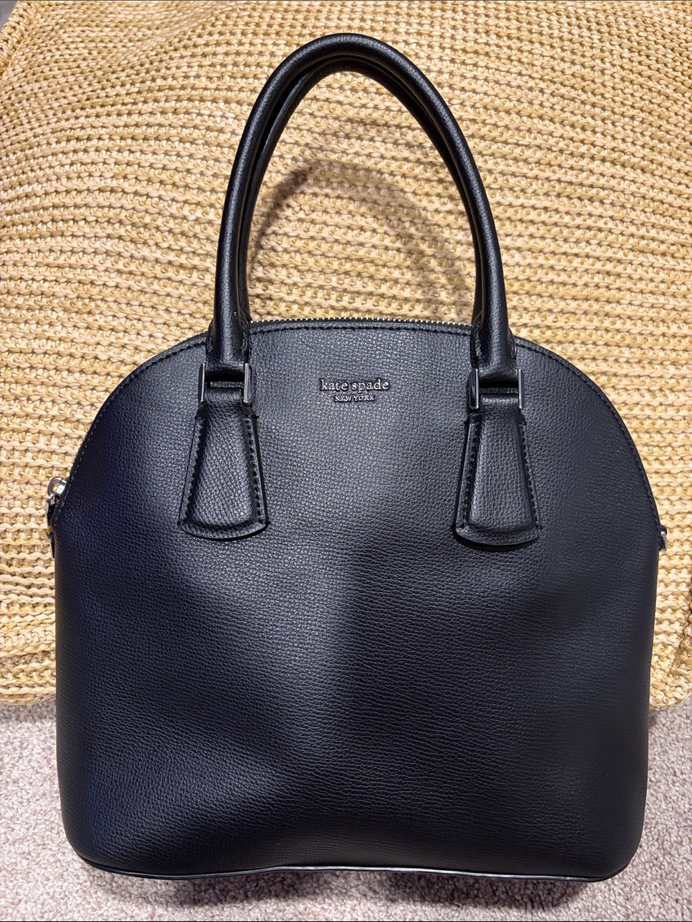 kate spade Black Pebbled Dome Satchel